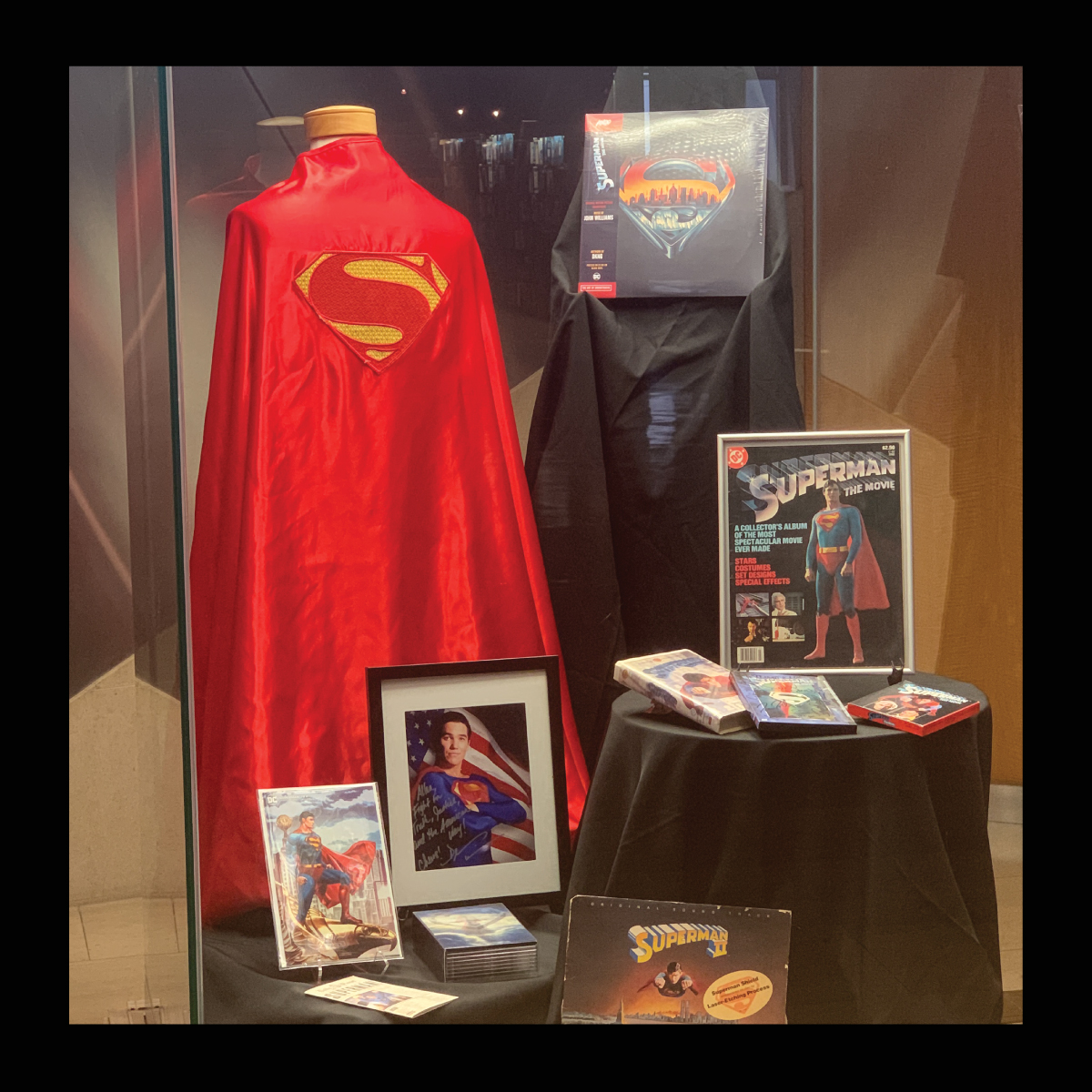 Superman cape, comic books and the like